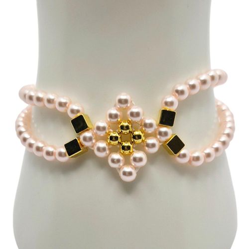 Anisa Elastic Bracelet rose pink bracelet making kit — DIY set with beads and instructions for creating handmade jewelry