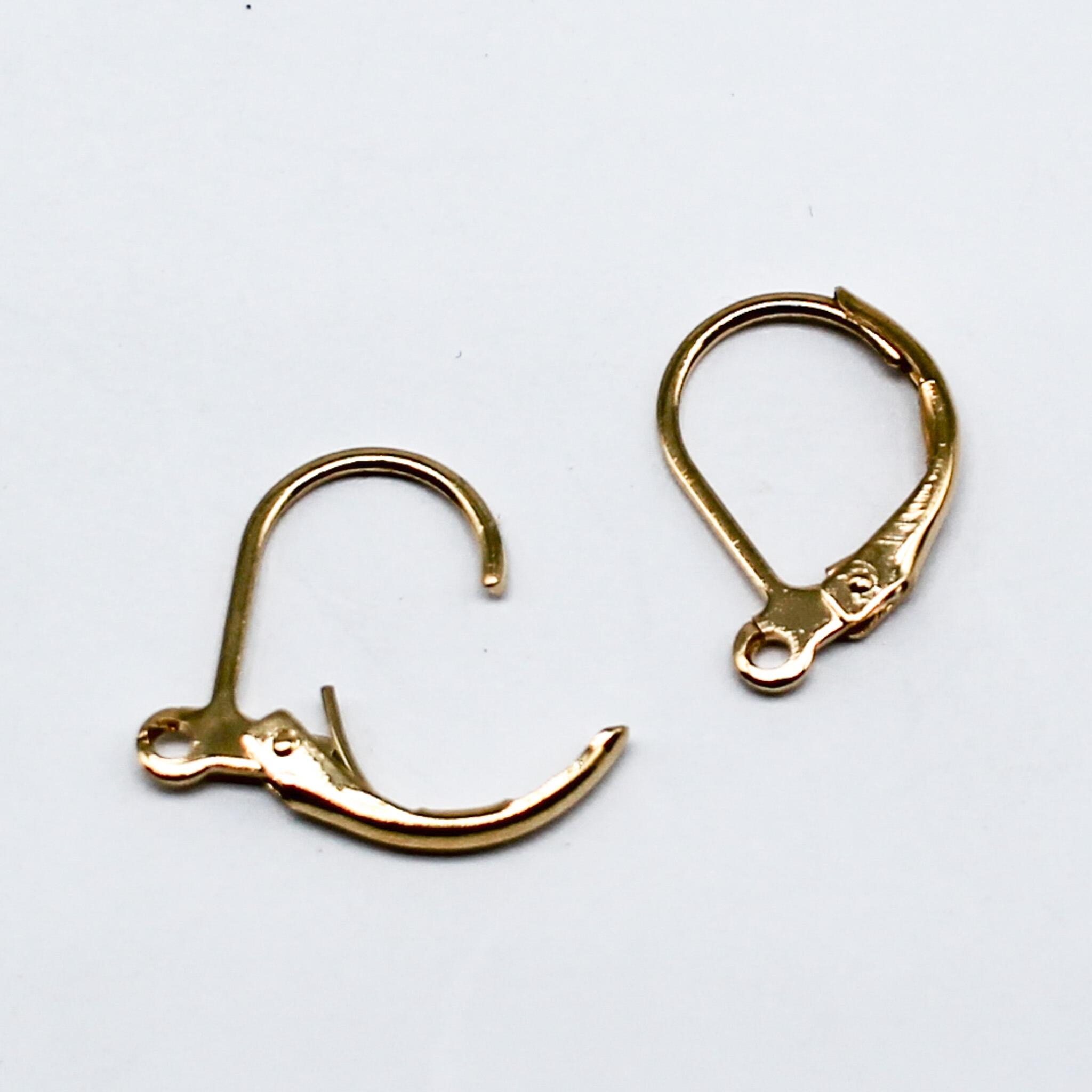 Leverback Earring 13mm Oval 5 Pairs   Gold Plate for jewellery making