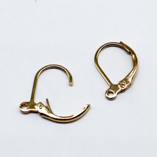 Leverback Earring 13mm Oval 5 Pairs   Gold Plate for jewellery making