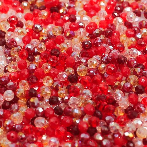 4mm crystal beads fire mix, pack of 250 — faceted for jewelry making and beadwork