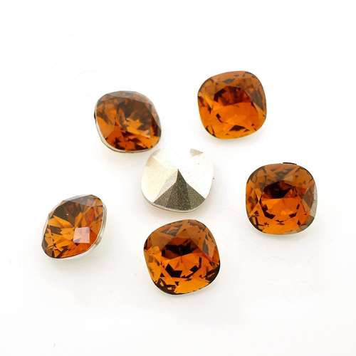 10mm resin Rivoli stone smoked topaz 1pc — faceted round crystal-style cabochon ideal for jewelry making, settings, and crafts