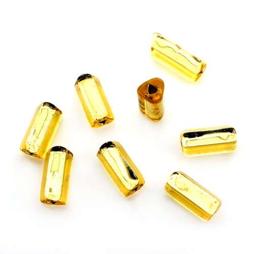 Czech Preciosa Triangle Tube 10mm - Gold 30pcs