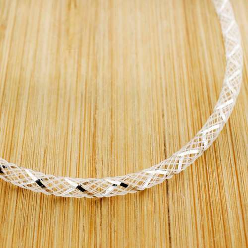 Wondertube Sparkle Mesh Necklace - White