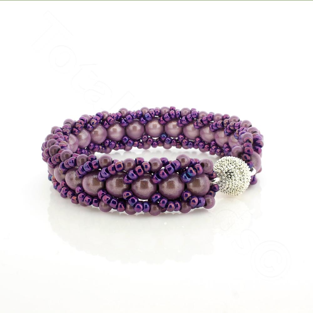 Flat Spiral Bracelet Bundle - Lilac