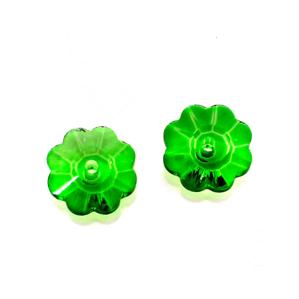 Margarita Flower Bead Green 10mm