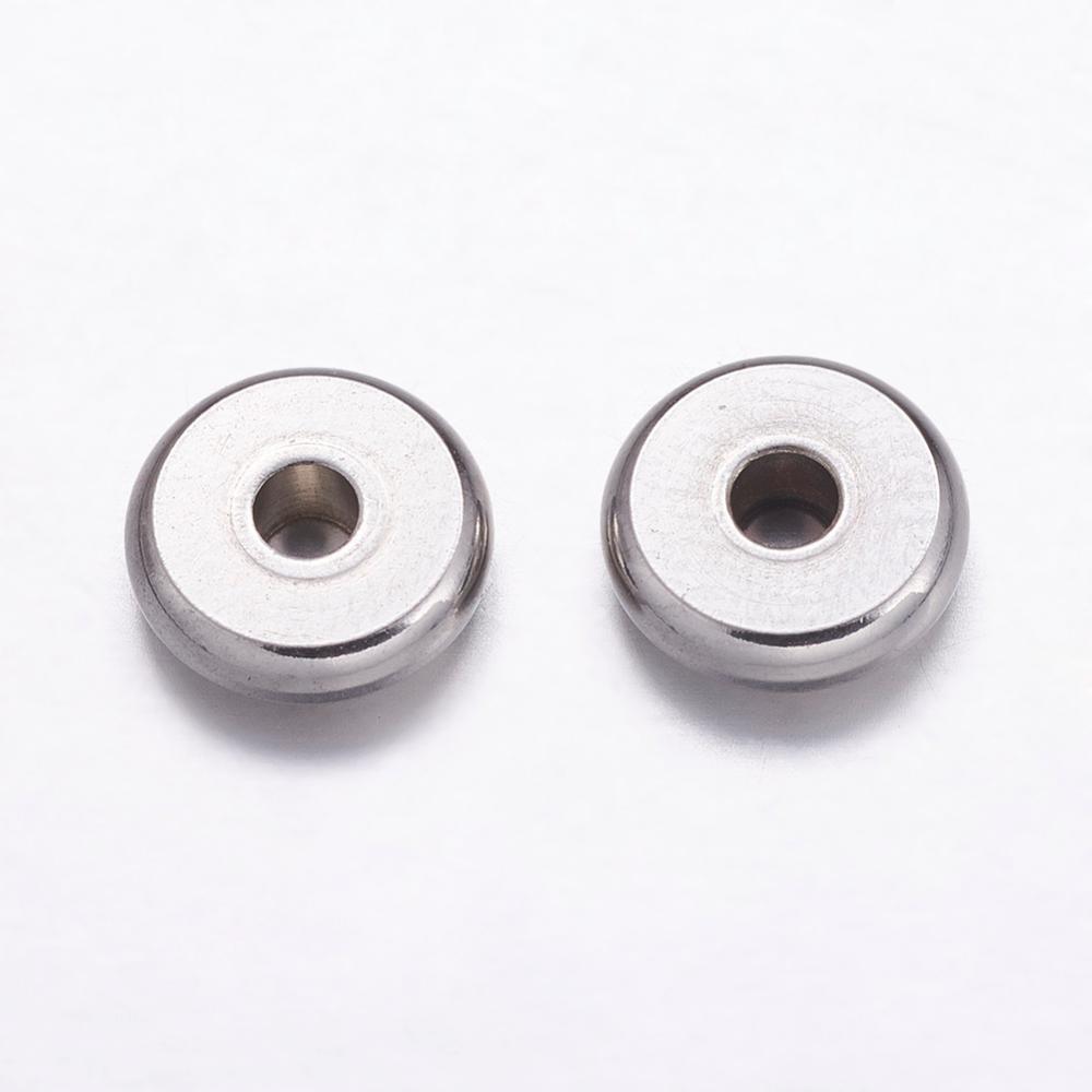 Stainless Steel Rondelle Spacer Bead 8x2mm   10pcs for jewellery making