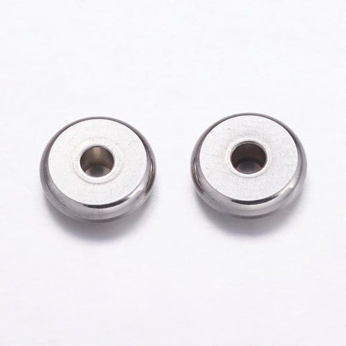 Stainless Steel Rondelle Spacer Bead 8x2mm   10pcs for jewellery making