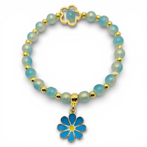 Avril Spring Bracelets x2   Aqua for jewellery making
