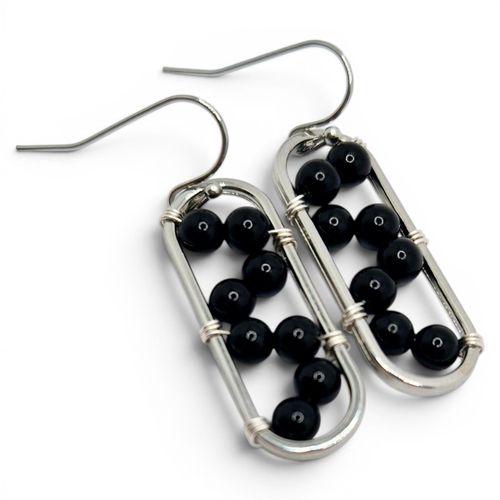 Zillah Gemstone Earrings   Obsidian for jewellery making