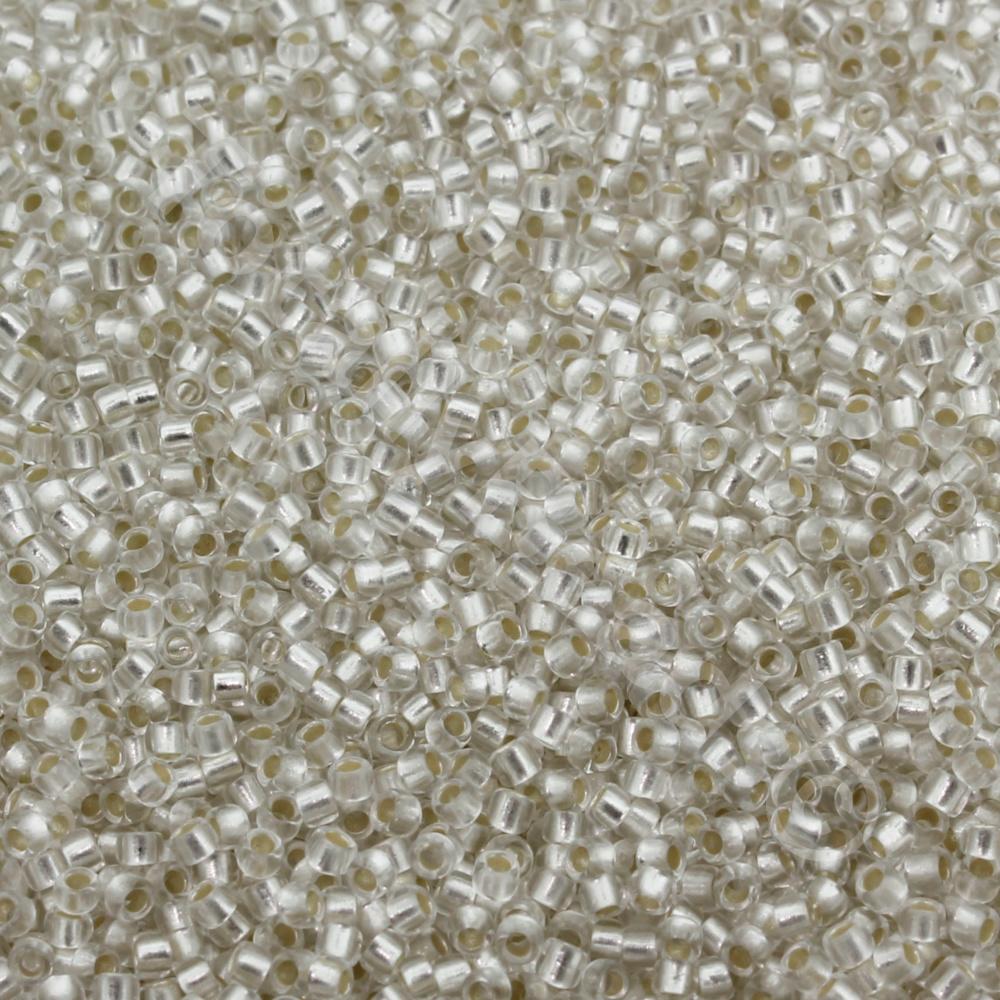 Toho Size 15 Seed Beads 10g - Silver Frost Crystal