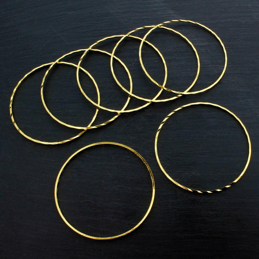 Spacer Rings 40mm Gold Plated - 10pcs