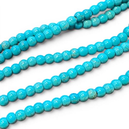 Synthetic Turquoise Round Beads 4mm   Turquoise for jewellery making