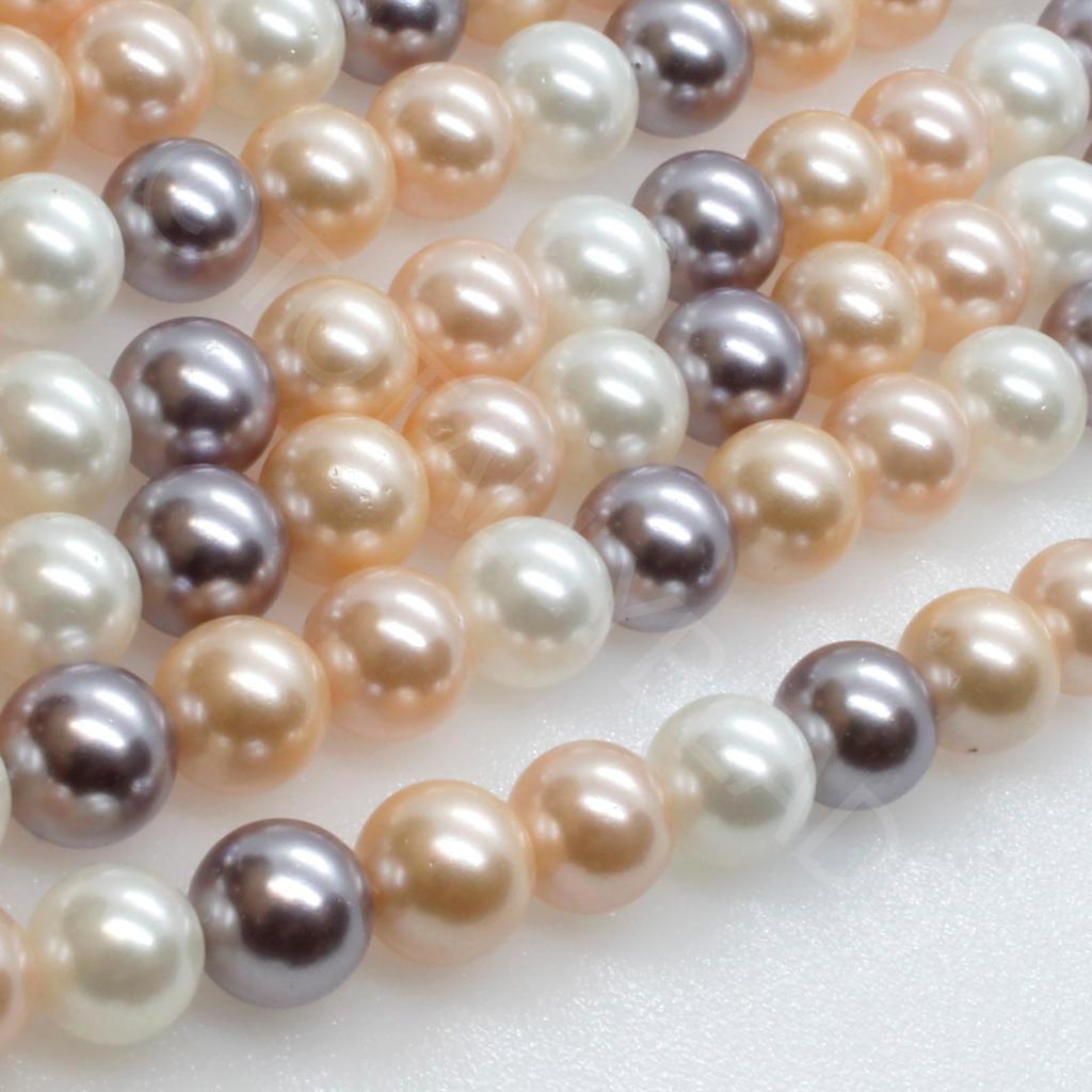 Sea Shell Pearl Beads 8mm - Creams