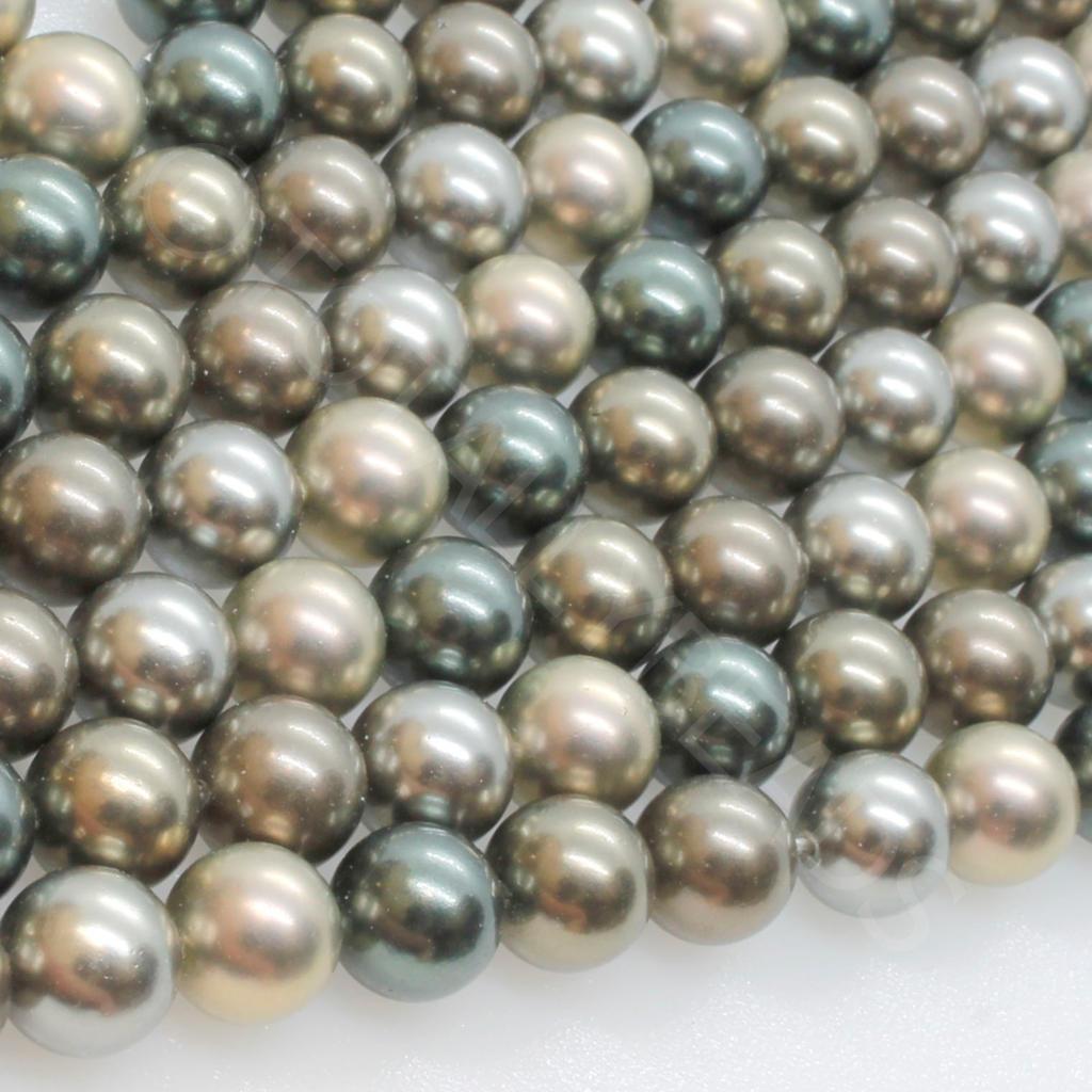 Sea Shell Pearl Beads 8mm - Olives