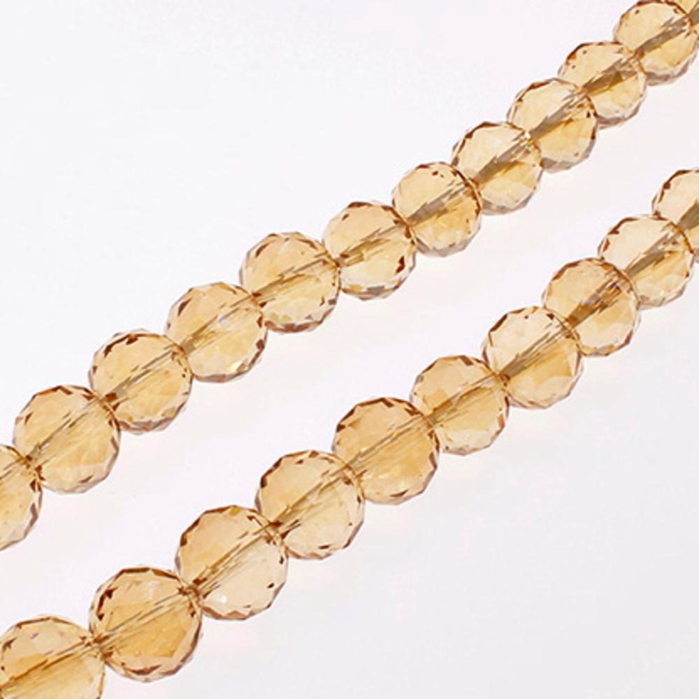 11mm Crystal Round Beads 25pcs - Champagne