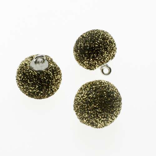 Sparkle Orb Charms - Dark Gold 2pcs