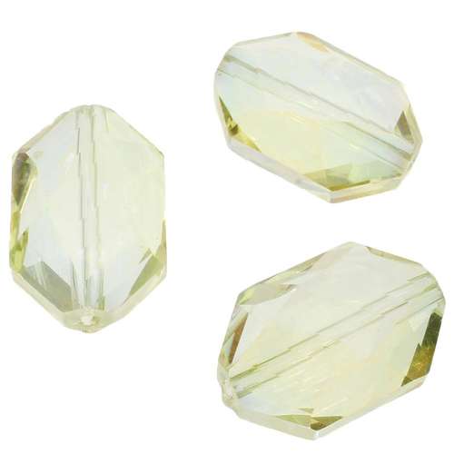 13mm crystal beads lemon, pack of 8 — faceted for jewelry making and beadwork