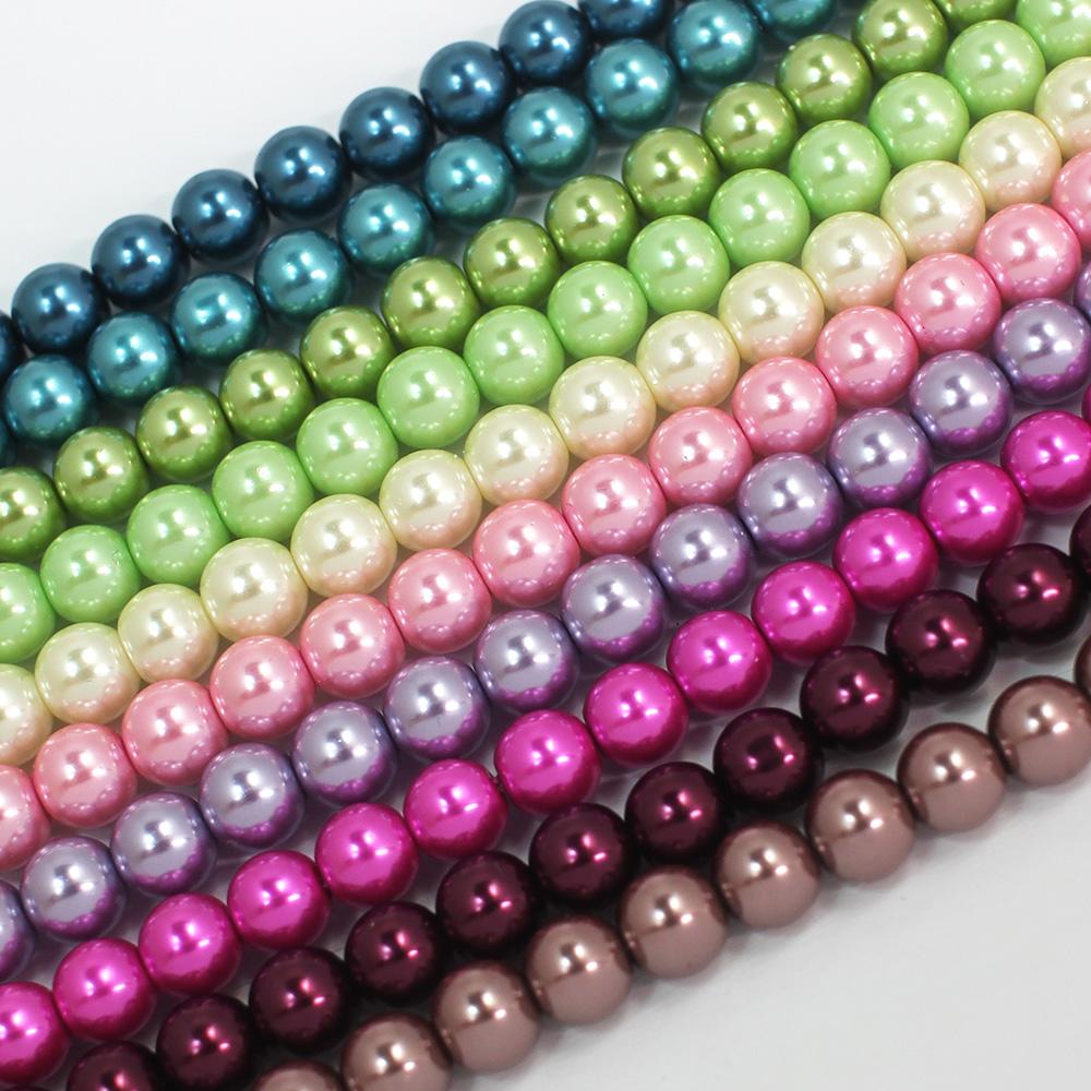 Glass Pearl Bundle 8mm 10 Strings/Colours