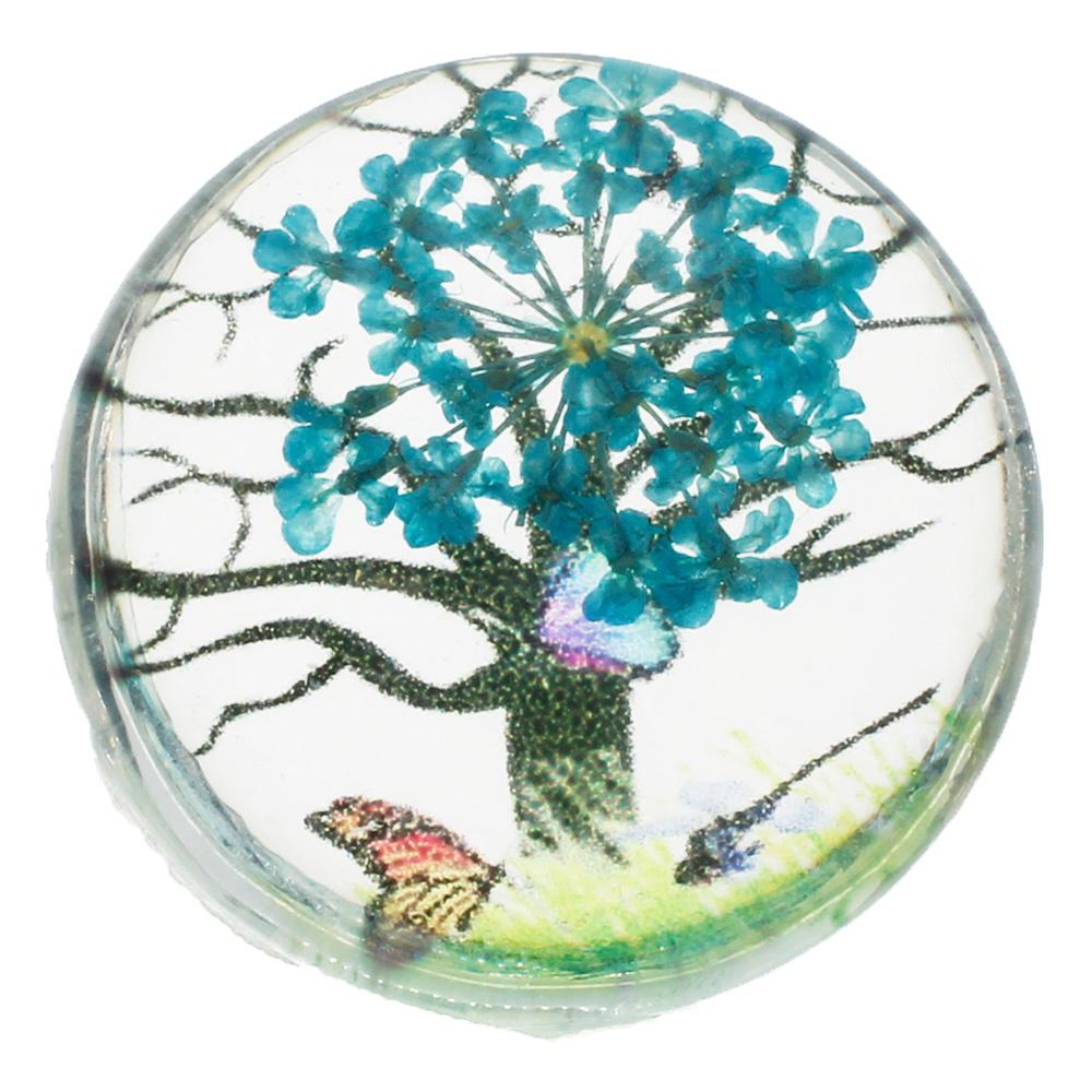 Everbloom Cabochon Round 25mm - Tree Turquoise