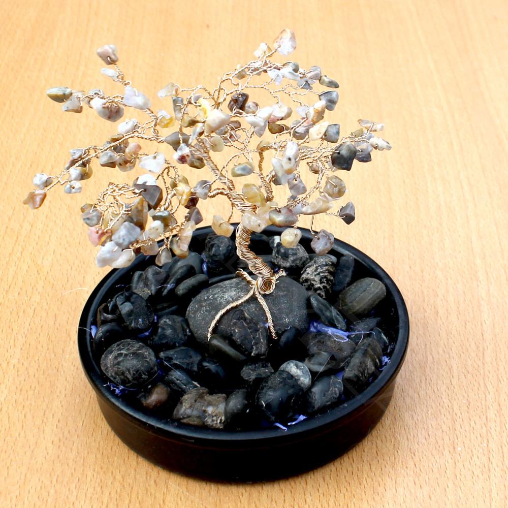 Wire & Gemstone Tree Sculpture Kit - Crazy Agate Chips