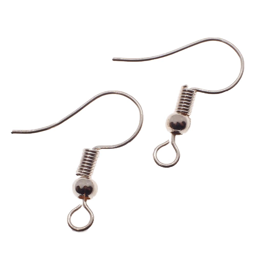 Ear Wire Coil Ball 19mm 20 Pair - Rose Gold