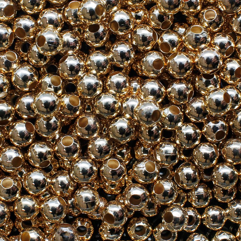 Round Spacer Beads 3mm 200pc - Champagne Gold