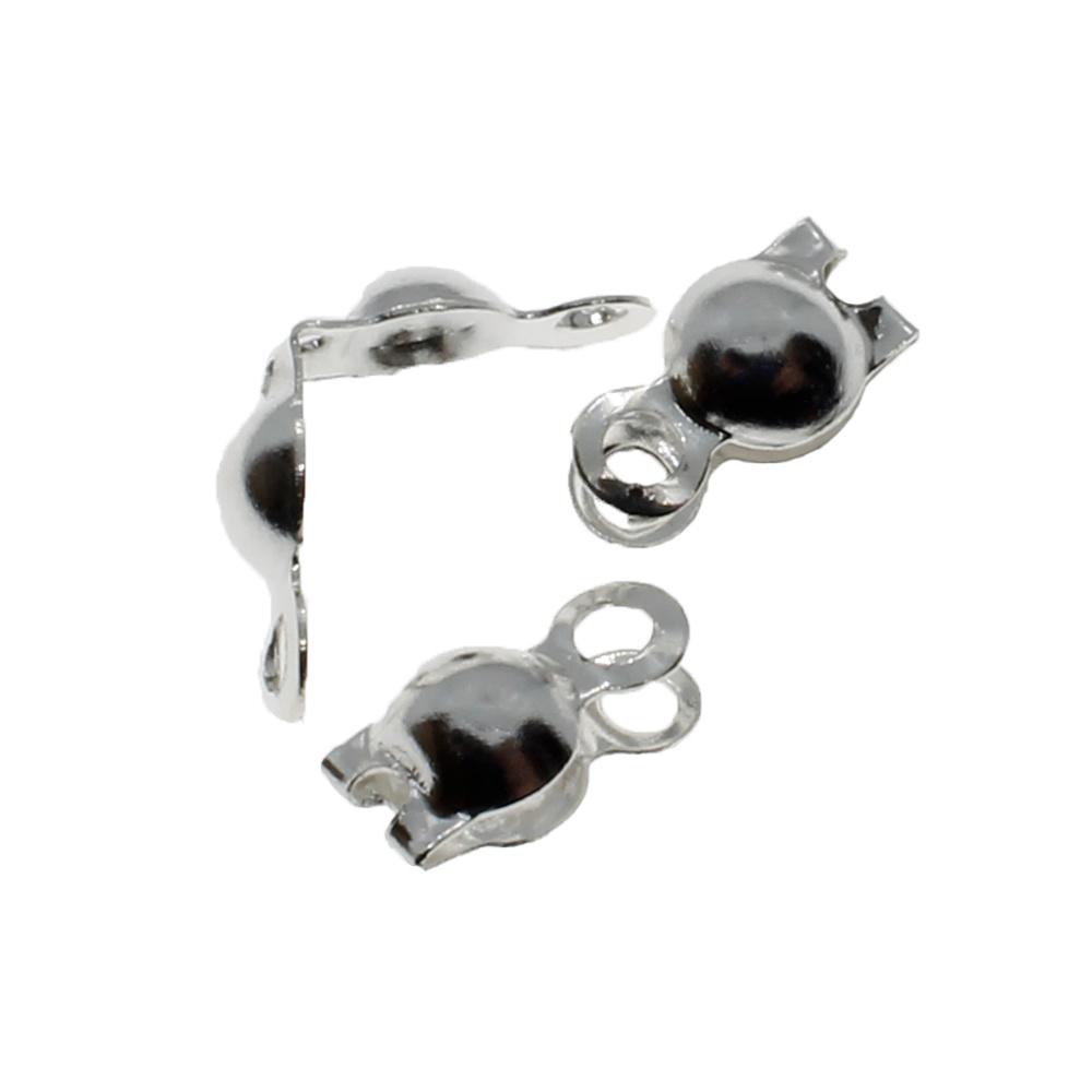 Calotte with Loop 50pcs - Silver Plated