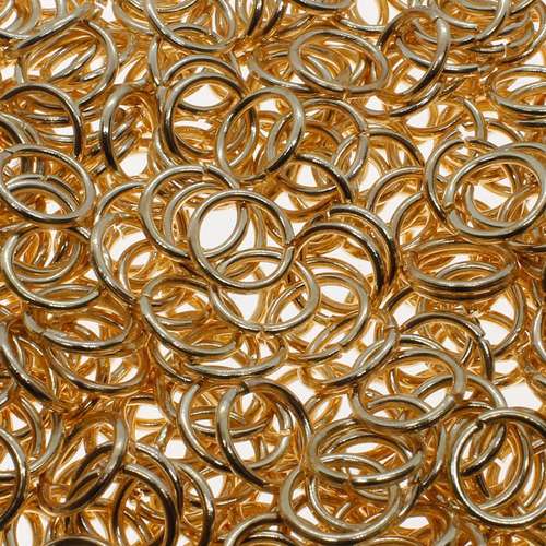 Jump Rings 8x1mm 100pcs - Champagne Gold