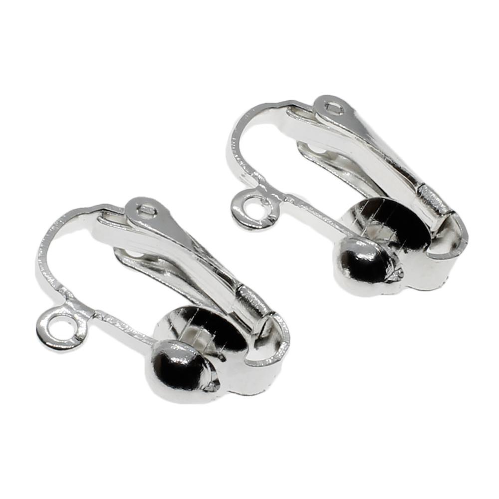 Clip on Earring with Loop 17mm 3 Pair - Silver Plated