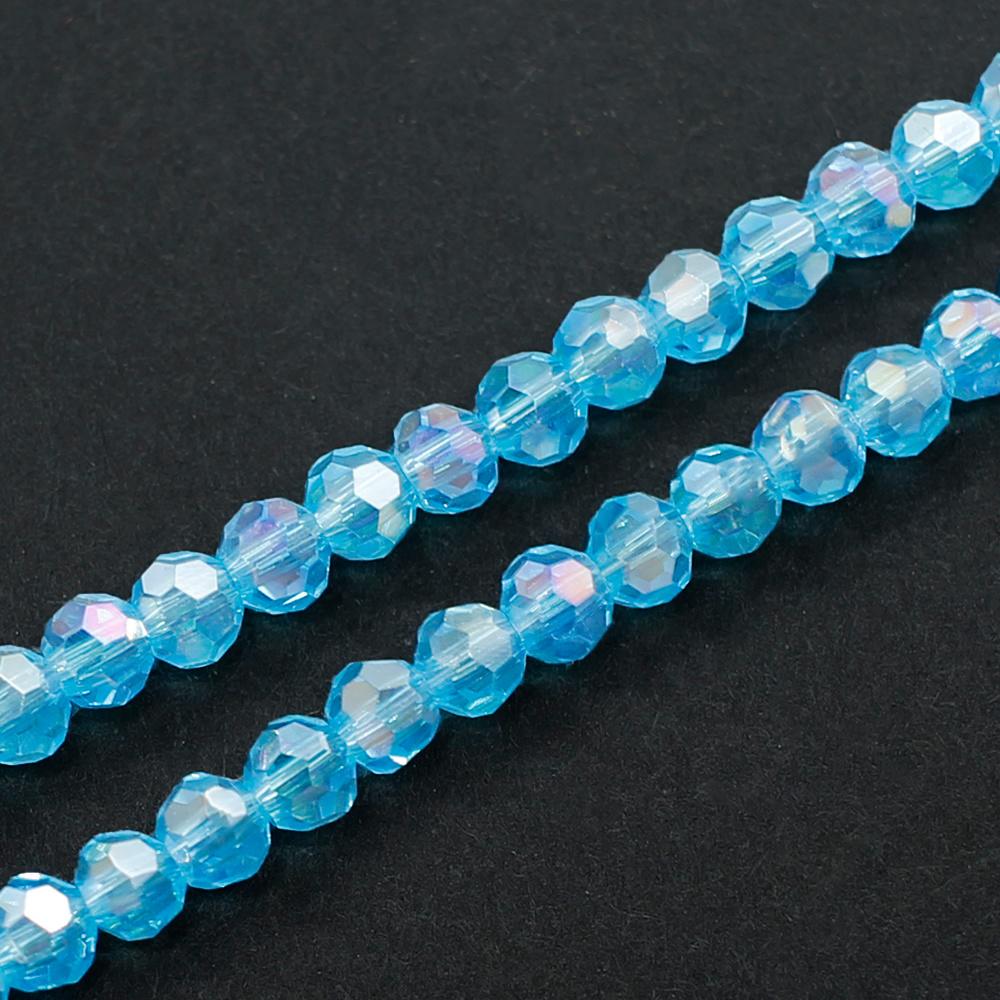 Crystal Round Beads  3mm - Aqua AB