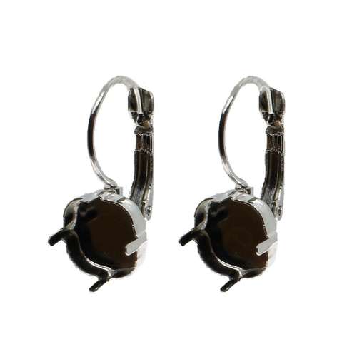Locking Earring for 10mm Rivoli 1 Pair - Rhodium