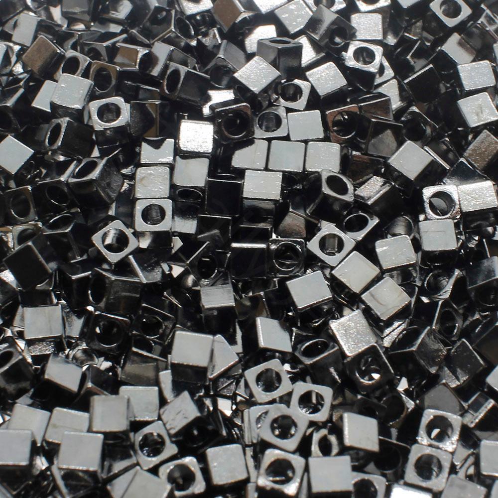 Spacer Bead Cubes 3mm 40pcs - Black Plated