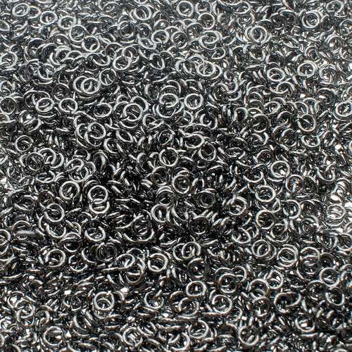 Jump Rings 3x0.6mm 500pcs - Black Plated