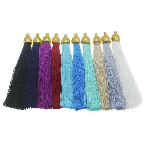 Tassel Selection Pack 10 Pcs - Gold Caps