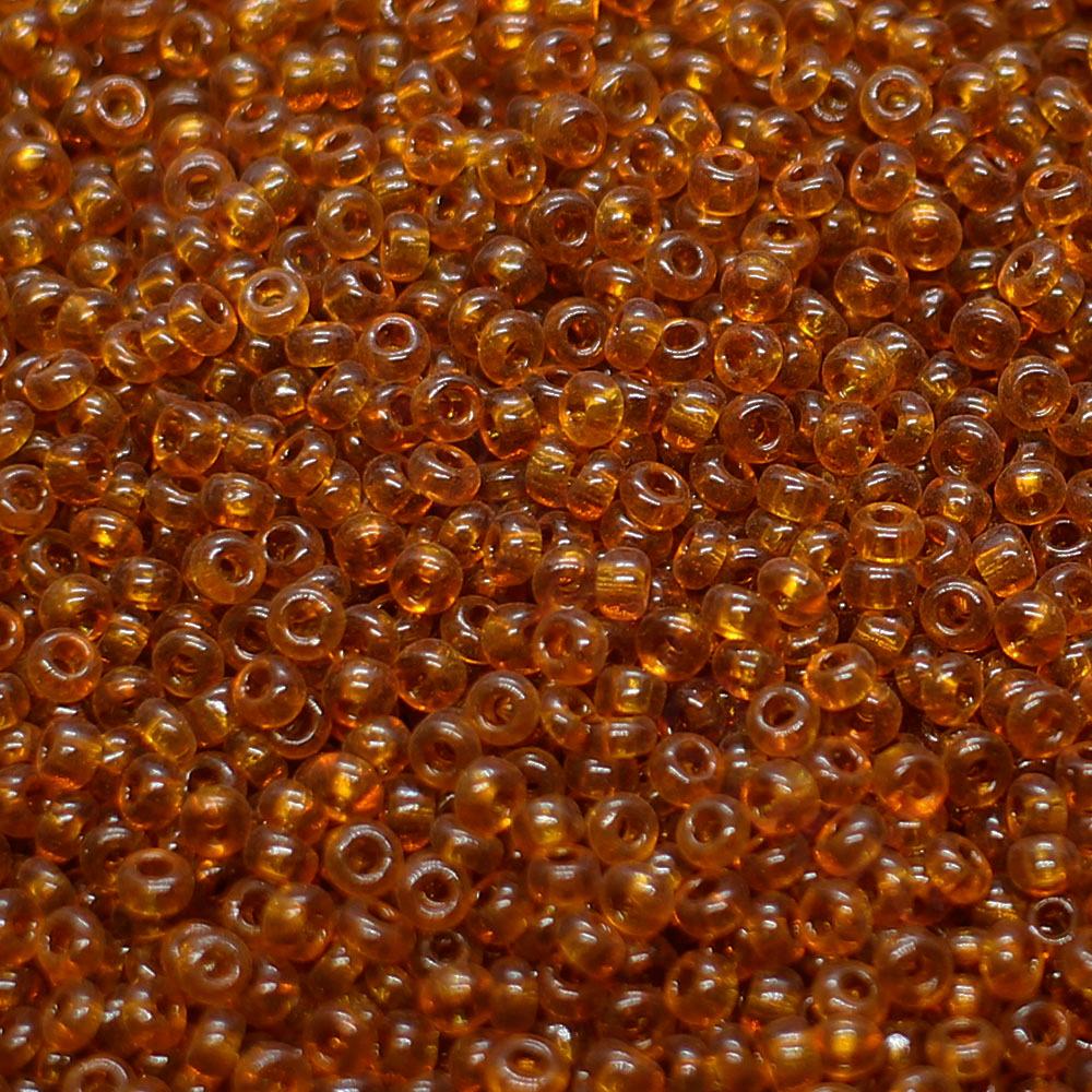 FGB Beads Transparent Tawny Size 12 - 50g