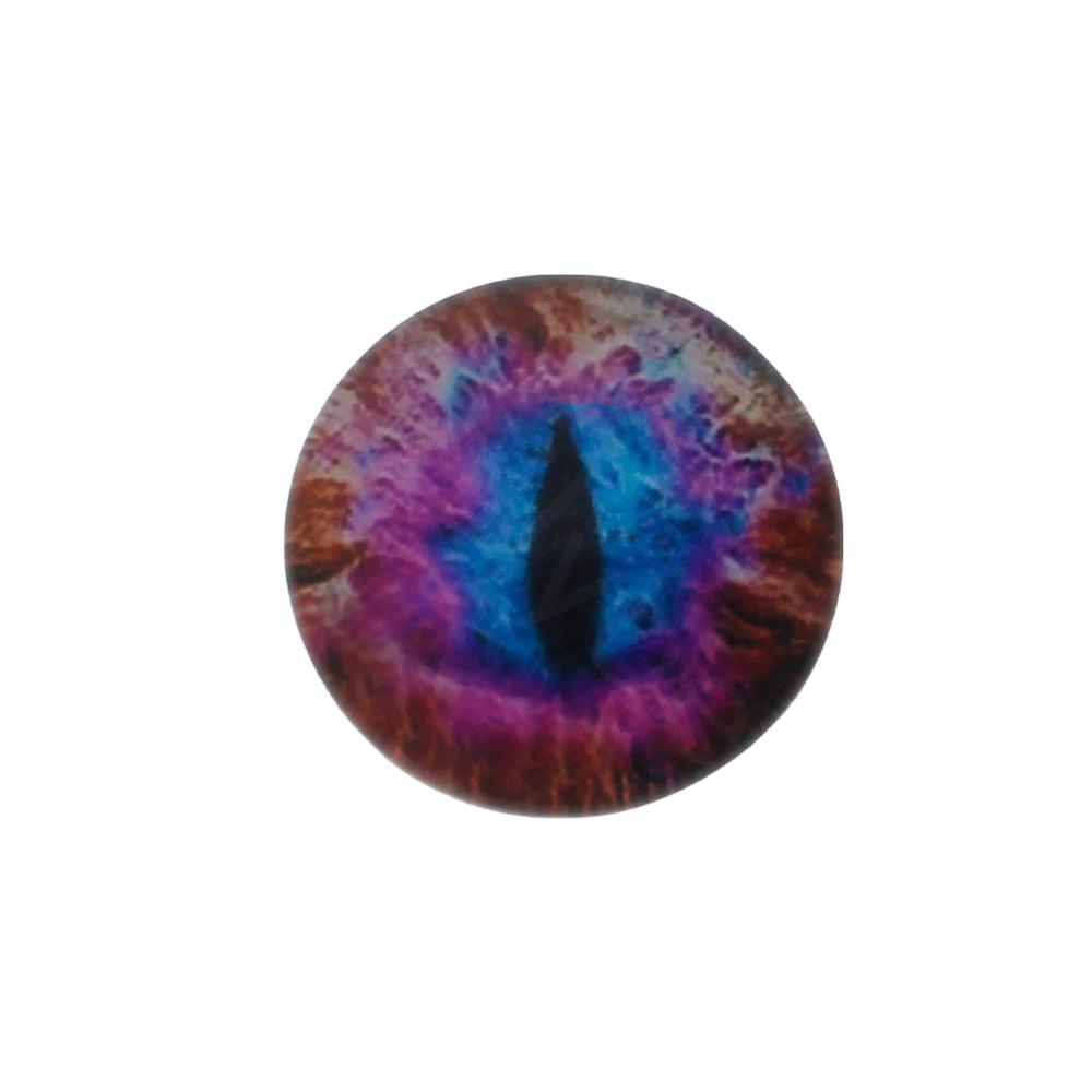 Glass Cabochon 20mm - Dragon Eye Pink Red Colour