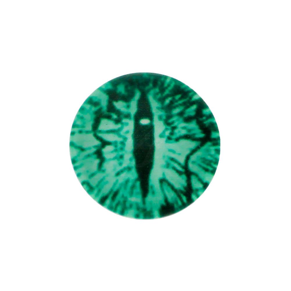 Glass Cabochon 20mm - Dragon Eye sea green Colour