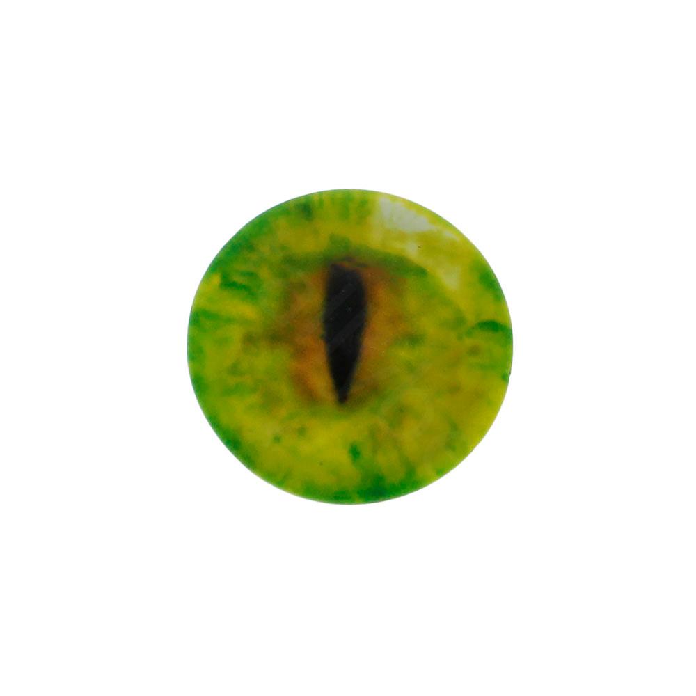 Glass Cabochon 20mm - Dragon Eye Yellow Green Colour
