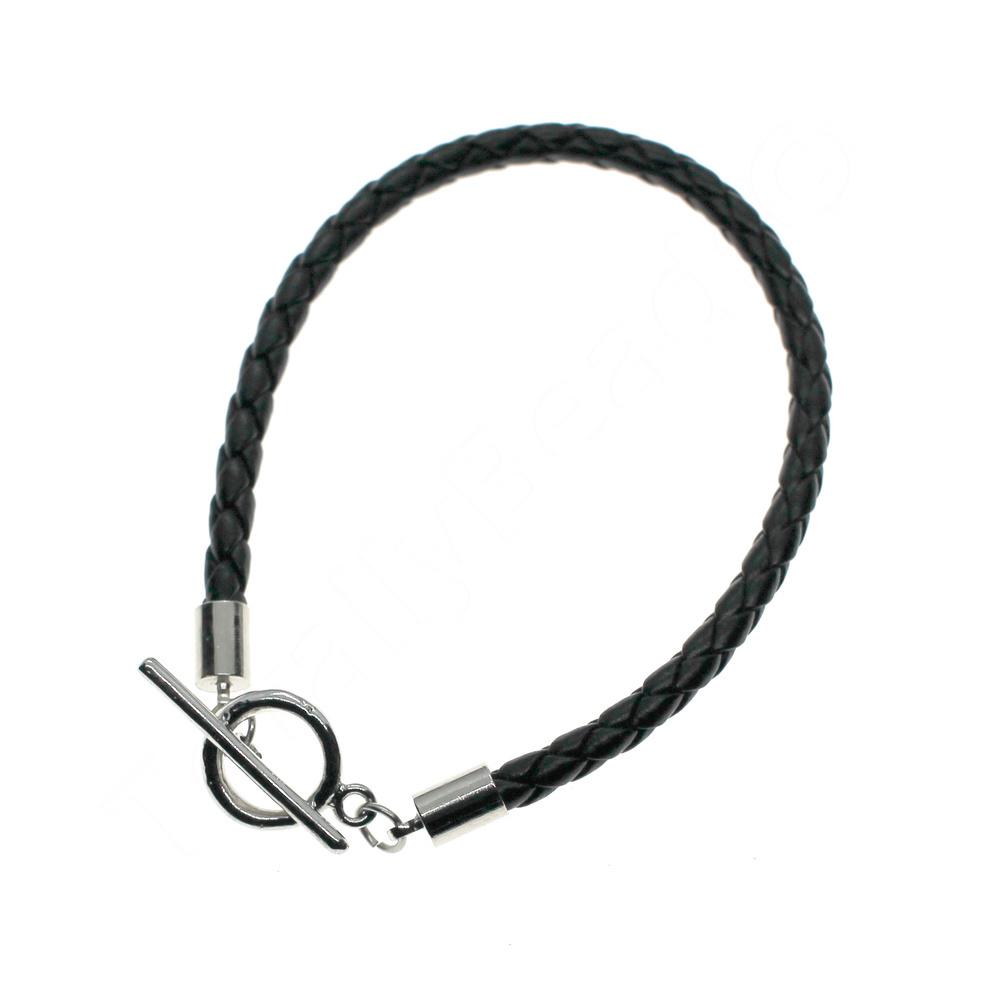 Leather Cord Bracelet 19cm 1 pcs