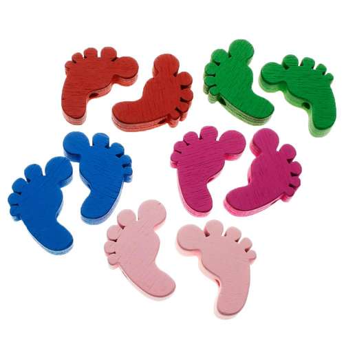 Childrens Wooden Bead - Feet