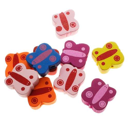 Childrens Wooden Bead - Simple Butterfly