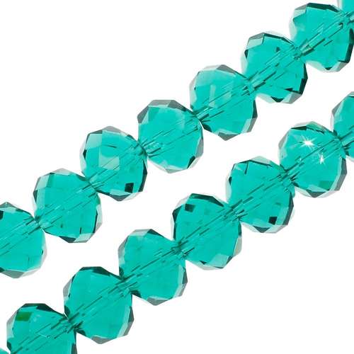 10mm crystal beads teal, pack of 30 — faceted for jewelry making and beadwork