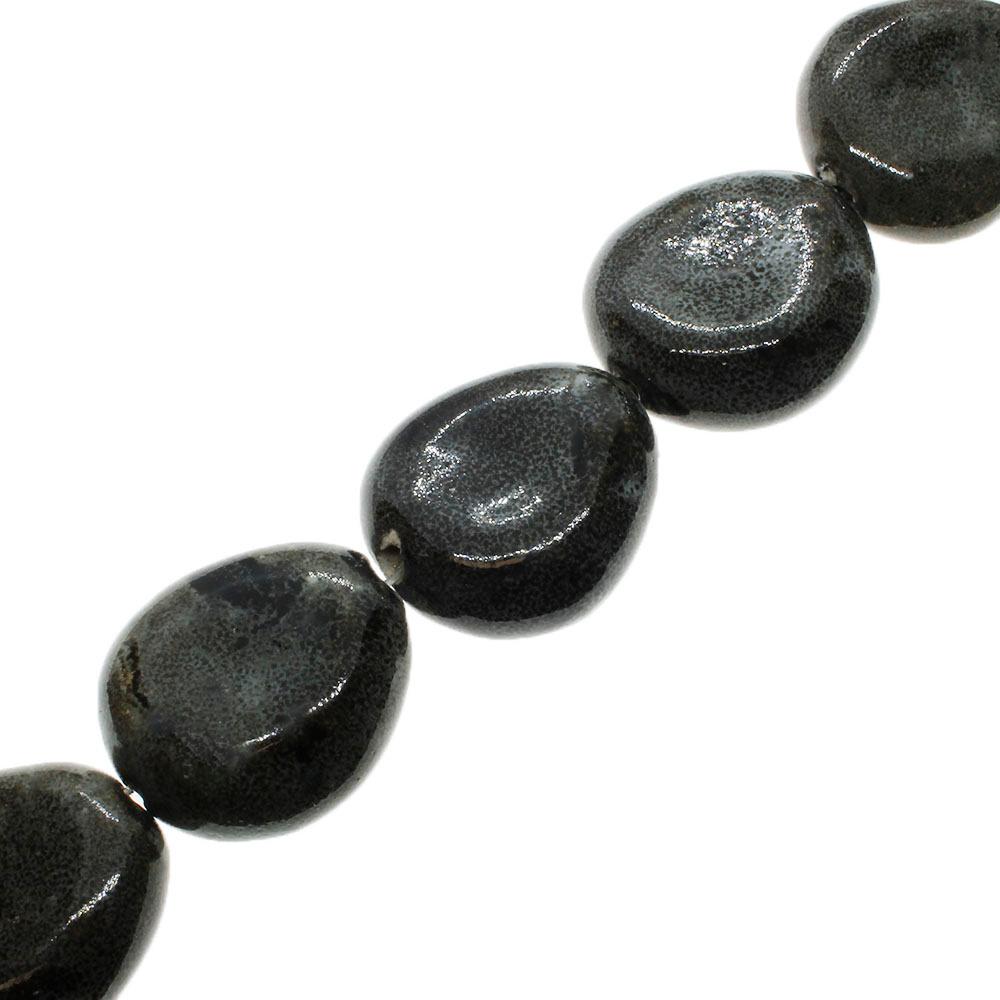 Ceramic Beads - Chips 35mm - Grey