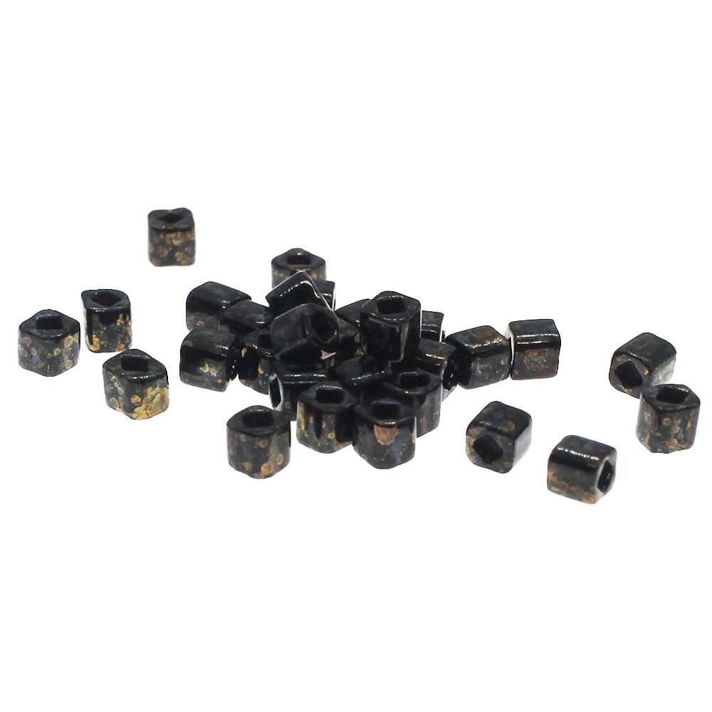 Toho Cubes 4mm 10g - Antique Metallic Black