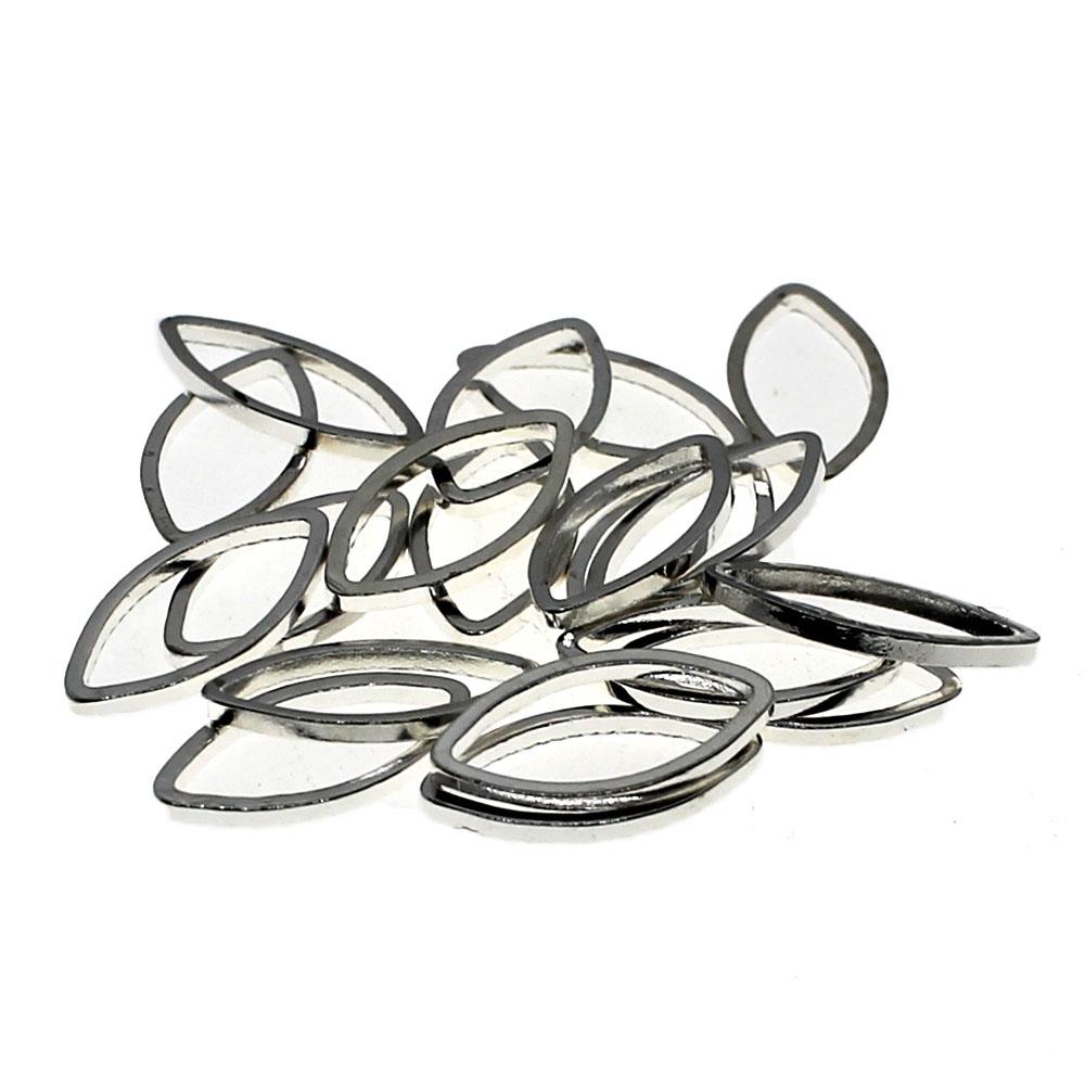 Oval Shaped Spacer Ring Silver Plated - 12 x 6mm - 3g
