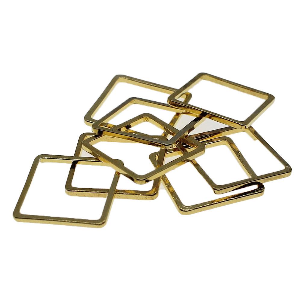 Square Shaped Spacer Ring Gold Plated - 14 x 1mm - 10g