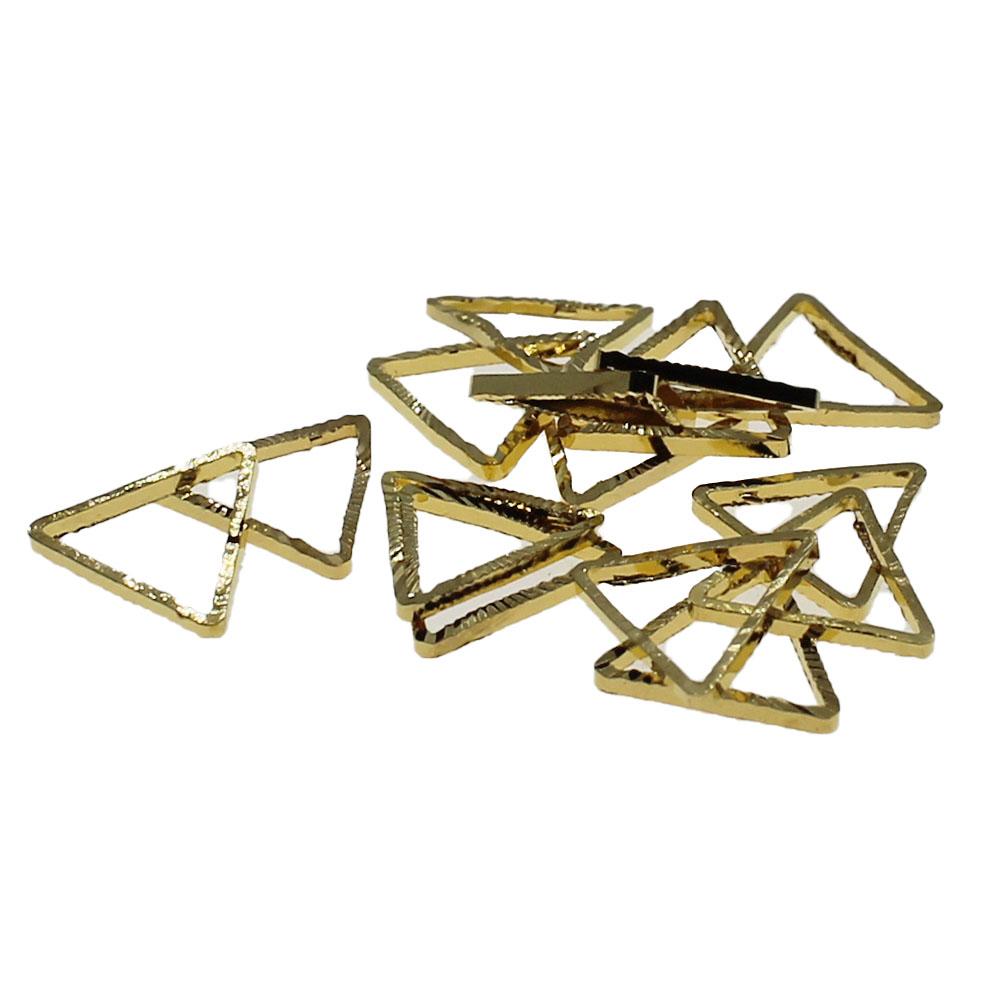 Geometric Triangle Gold Plated Rings - 9mm - 4g