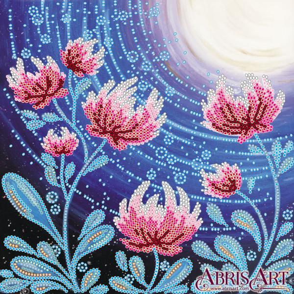 Flowers Under the Moon Embroidery Canvas