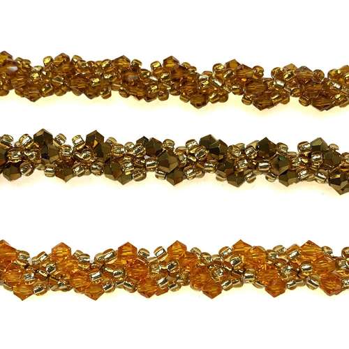 Selena Spiral Jewellery kit golden orange jewelry making kit — DIY set with beads and instructions for creating handmade jewelry