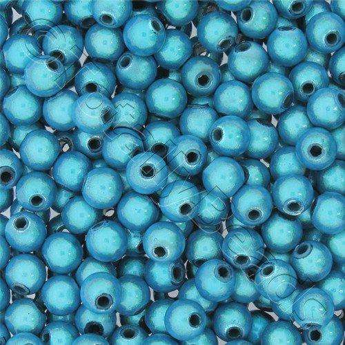 5mm Miracle acrylic round beads 5mm 80pcs round turquoise — pack of 80, reflective 3D-effect beads ideal for jewelry making, crafts, and…